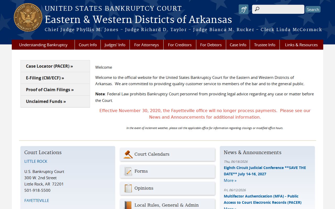 Hampton court record context for the separate Arkansas bankruptcy court