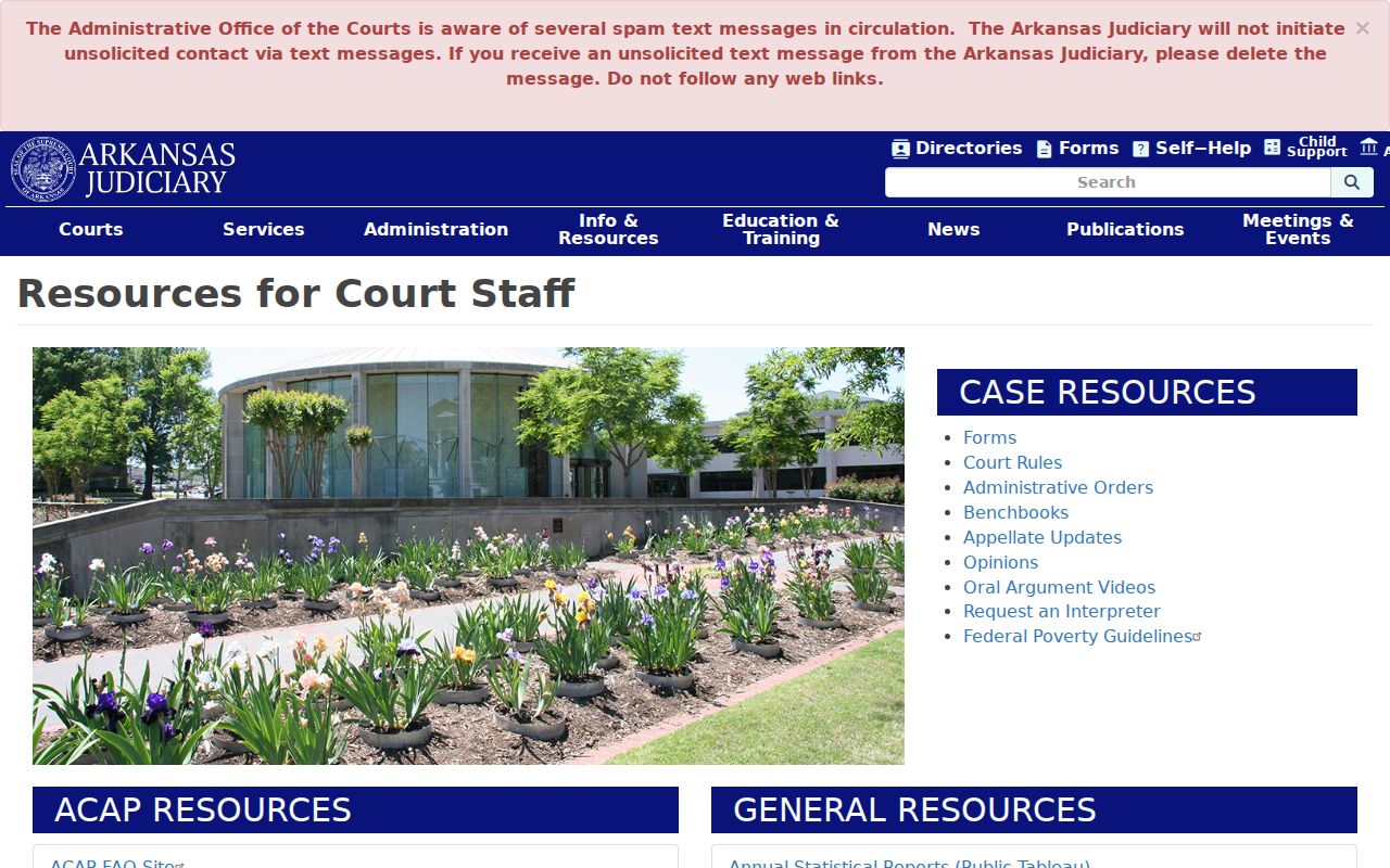 Calhoun County court date court staff resources